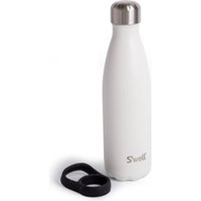 2pc Travel Bottle Set with Stainless Steel Water Bottle, 500ml, Moonstone and Small Black Bumper - White - One Size