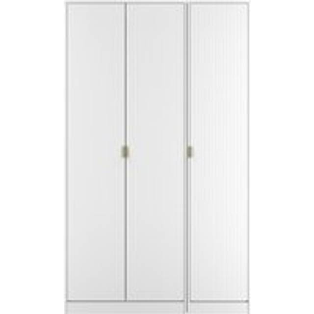 Linear Tall Wardrobe White 3 Doors 1 Shelf 198cm