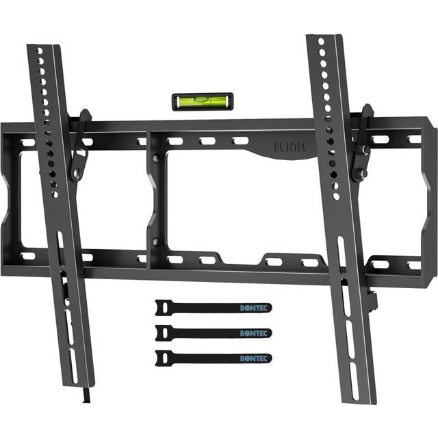 TV Wall Bracket for Most 17-86 inch LED LCD OLED Plasma Flat Curved TVs, Tilt bracket 65 inch+ Holds up to 75kg, Max VESA 600 x400mm, Spirit Level and