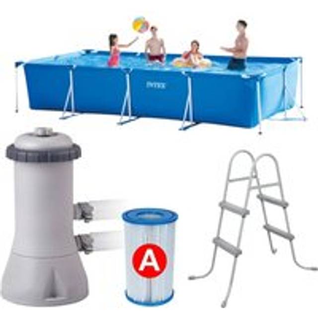 Intex Rectangular Frame Pool With Filter Pump And Ladder - One Size