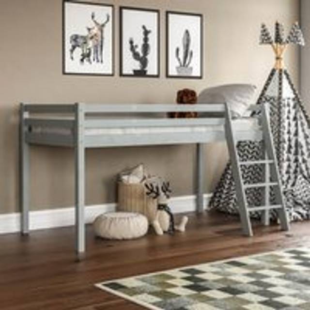 Vida Designs Sydney Bunk Bed Frame Bedroom Furniture - Grey - Single