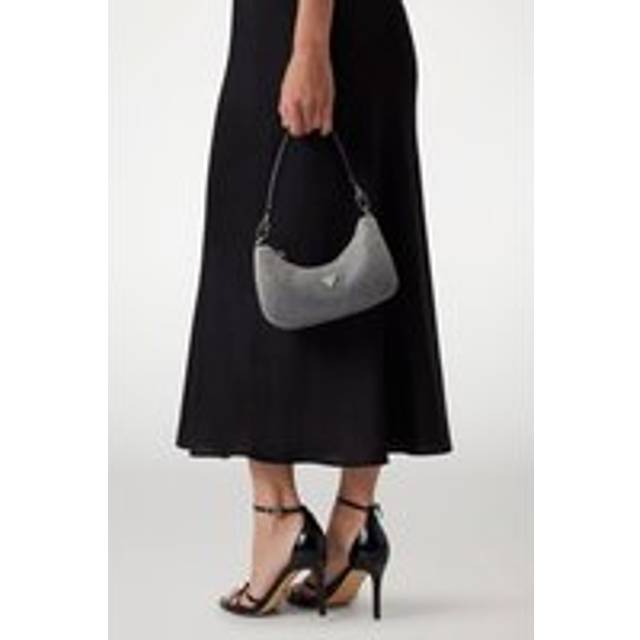 Zalina Mini Top Zip Shoulder Bag Silver - One Size