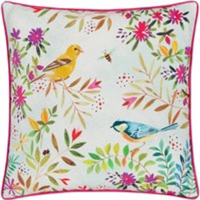 Daisy Hill Willow Birds Printed Cushion - Pink - 45cm x 45cm