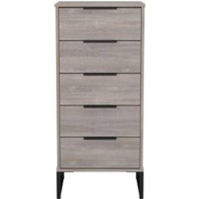 Hong Kong G Tall Tallboy Light Grey 5 Drawers 109cm