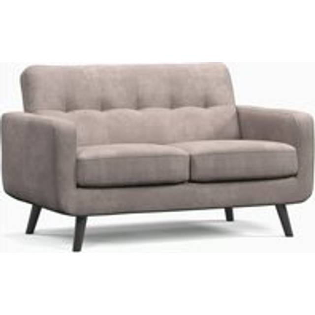 Kendal Fixed Back Graphite Boxed Arm 2 Seater Sofa - Beige - One Size