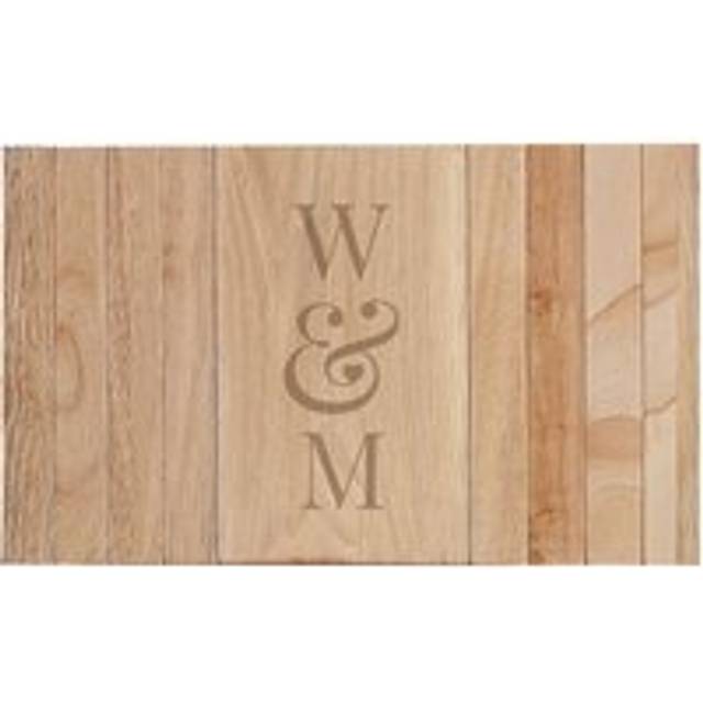 Personalised Initials Wooden Sofa Tray - Light Brown - One Size