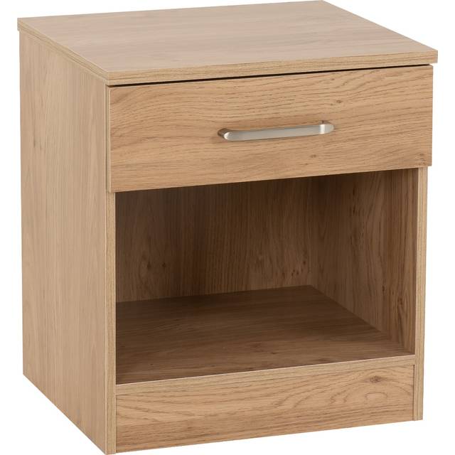 Seconique Dakota 1 Drawer Bedside - Oak Effect, Brown