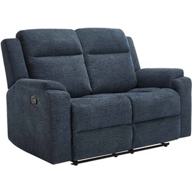 Orka 2 seater manual recliner chenille fabric sofa