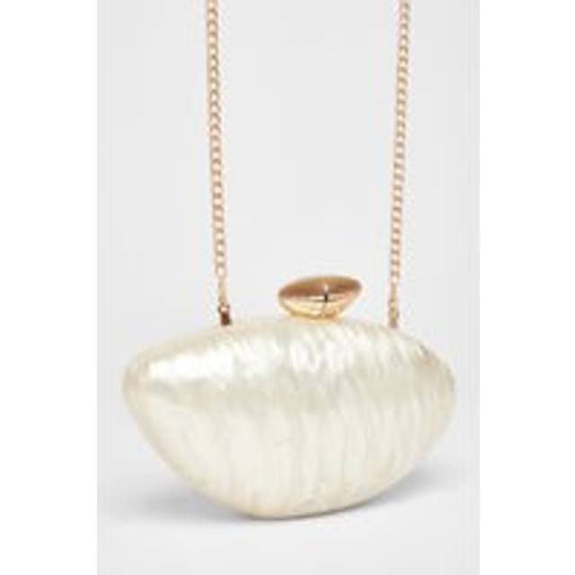 QUIZ White Pearl Clutch - one size