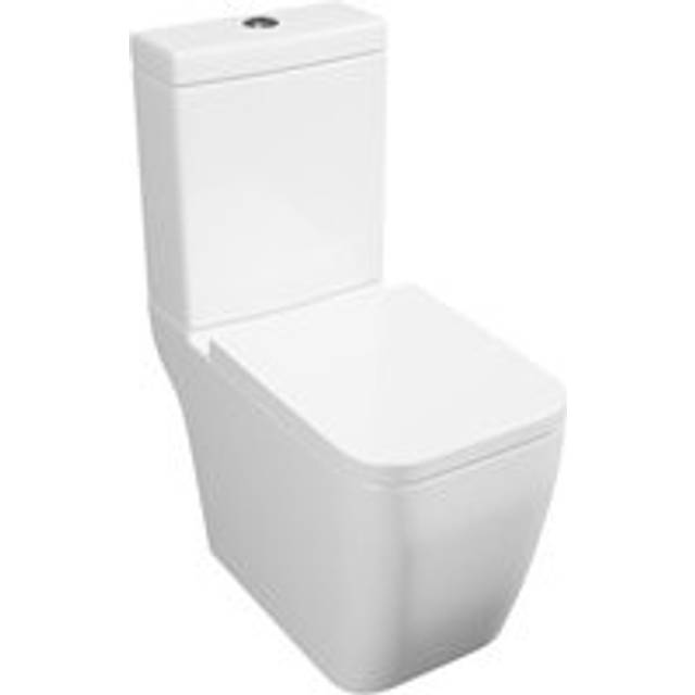 Clifton Premium OPEN BACK SQAURE Rimless Pan Toilet Set in White
