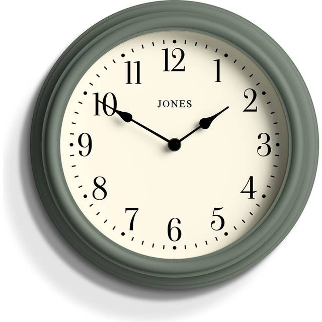 Jones Clocks? Venetian wall clock | Classic round clock | 30cm | Grey | Arabic numerals | Traditional design ideal for kitchen, living room or bedroom
