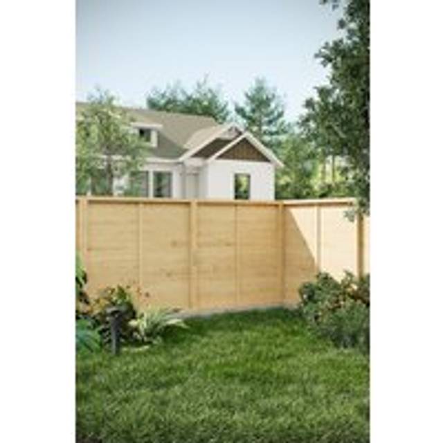 Living And Home 180Cm W X 90Cm D Pre-Treated Wooden Garden Fence Panel For Privacy In Natural - One Size