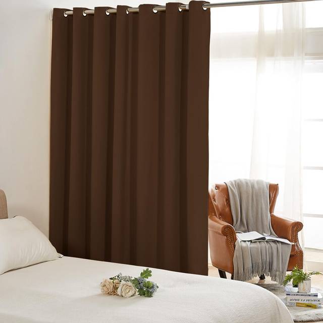 RHF Privacy Room Divider Curtain 8.5ft Wide x 9ft tall: No one can see through  Total Privacy(8.5x9 Chocolate)