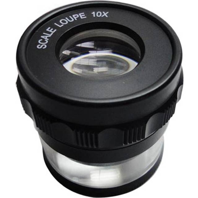 Melitt-10X Stand Measuring Magnifier Scale Loupe Magnifying Glass with Scaled