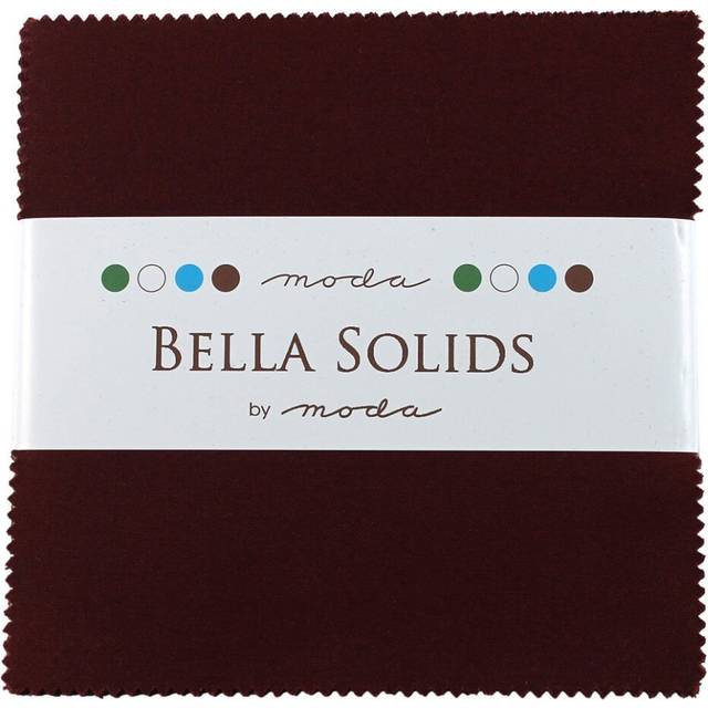 "Bella Solids Burgundy Moda Charm Pack by Moda Fabrics; 42-5"""""""" Quilt Squares"