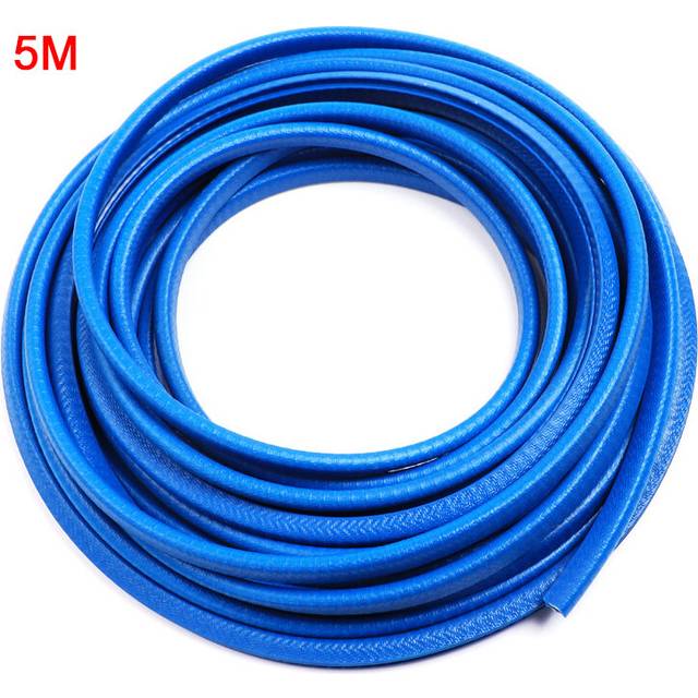 (Blue) 5M Car Door Anti Collision Strip with Steel Disc Bumper Trim Edge Scratch