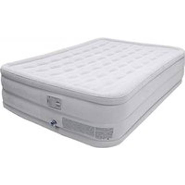 High Raised Air Bed Mattress 203cm With Built-in Electric Pump Quick & Easy Inflation + Storage Bag Included - Light Grey - King