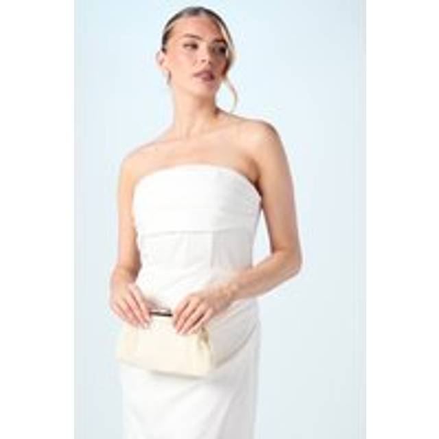 Bridal Budapest Pearl Detail Clutch Bag - Ivory - One Size