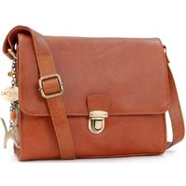 Diana Leather Cross Body Bag - Tan - Medium
