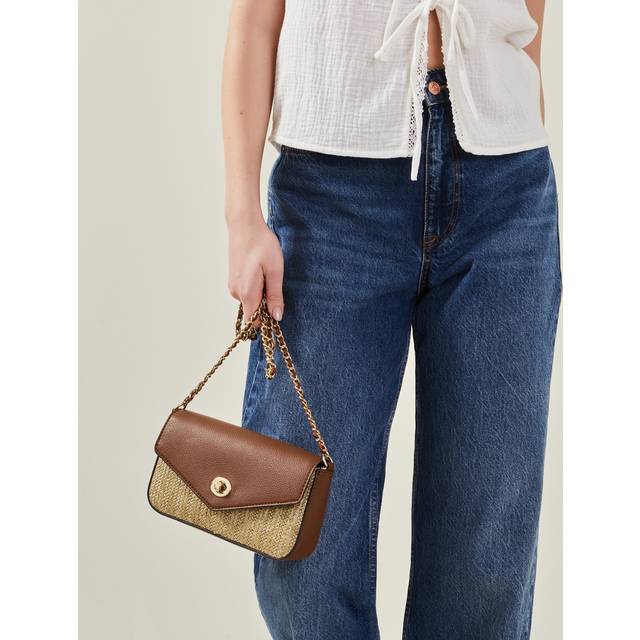 Metallic Raffia Cross-body Bag Gold - Accessorize - One Size