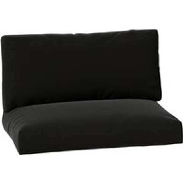 2 Seat Pallet Cushions 20cm Thick Outdoor Seat Pads, Black - One Size