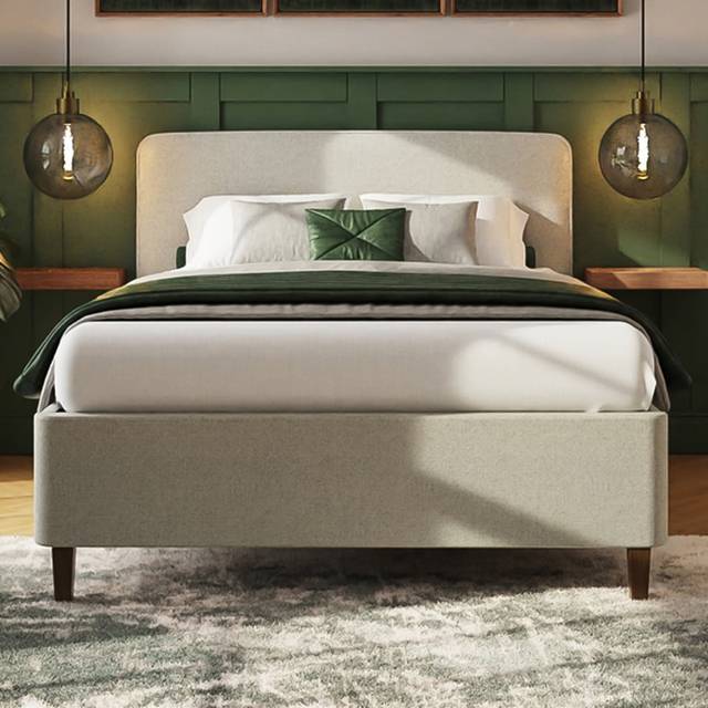 GFW Addison King Size Grey Ottoman Bed Frame