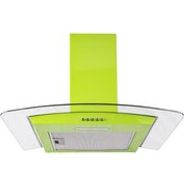 SIA CGH60GN 60cm Green Curved Glass Chimney Cooker Hood Kitchen Extractor Fan