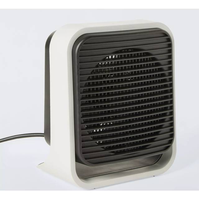 John Lewis Square Fan Heater, Grey/Black