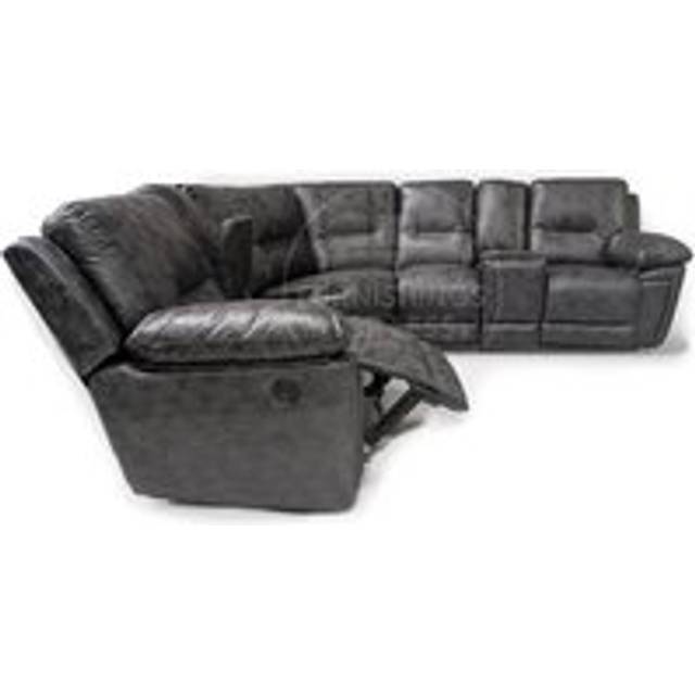Zarah Grey L Shaped Electric 5 Seater Reclining Corner Sofa Smart Tech USB - One Size