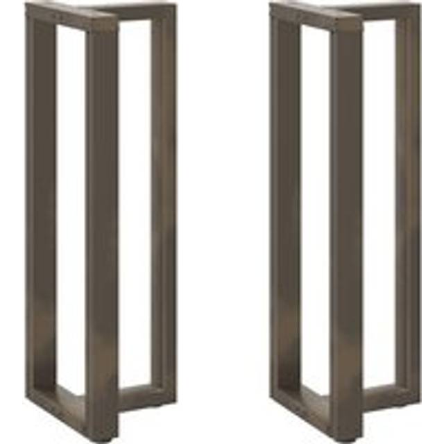Bar Table Legs T-Shaped¬†2 pcs Natural Steel 50x35x(110-111) cm Steel - Black - One Size