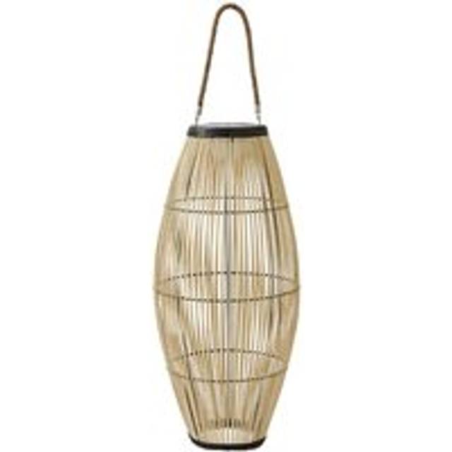 ValueLights Natural Bamboo Solar Powered Floor Lamp - Yellow - 63.5 x 28.5 x 28.5cm