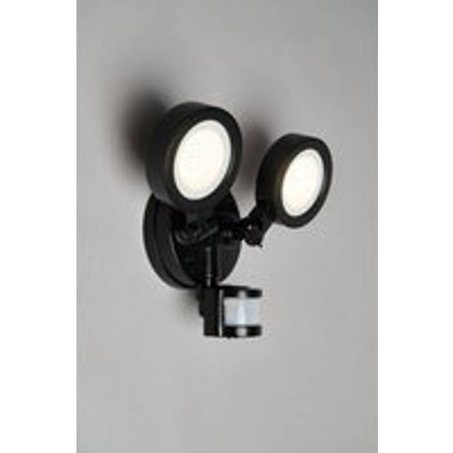 Ernie Adjustable Outdoor LED Flood Light with PIR Sensor, Black