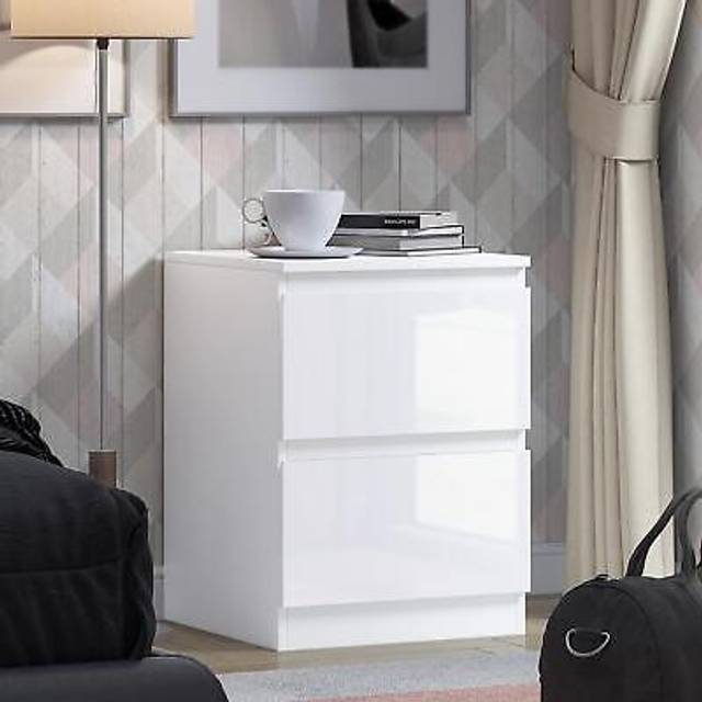 Gloss White Chest Of Drawers - White / 2