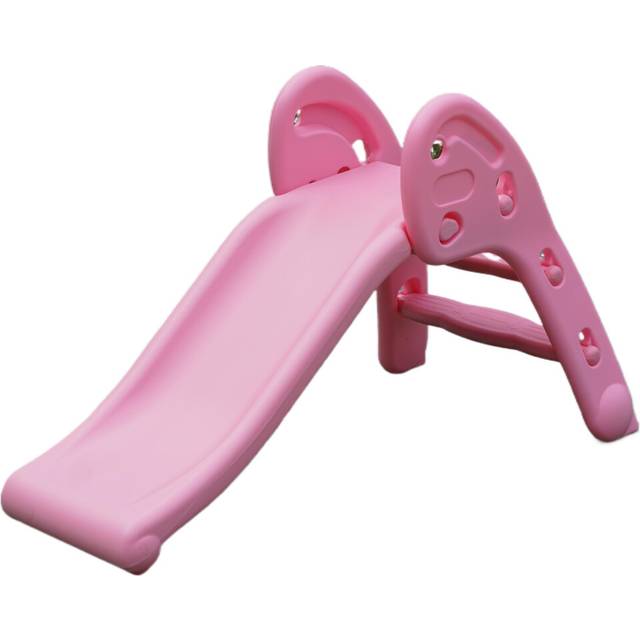(Pink) Folding Kids Baby Indoor Garden Slide Climber Set