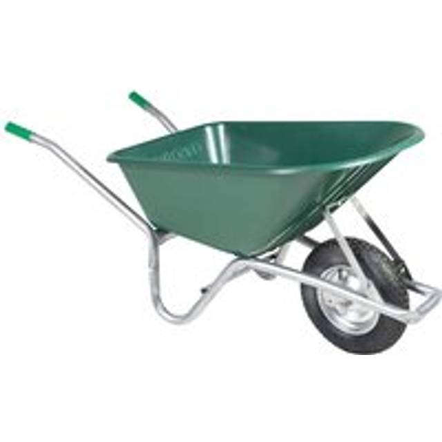 Wheelbarrow Green 90 L 150 kg Galvanised Steel and Plastic - Multi - One Size