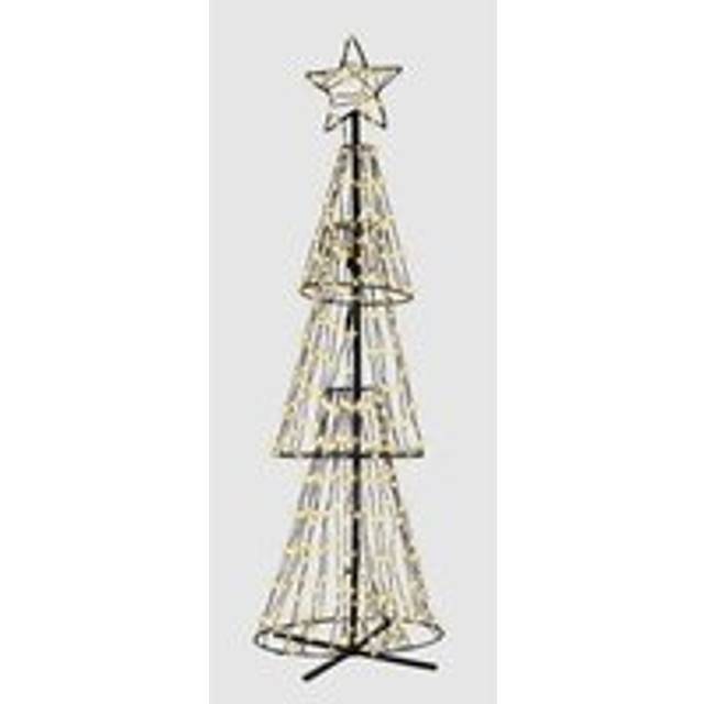 3d christmas tree with warm white led 8 programmes + star top - 1.5m - 310 leds