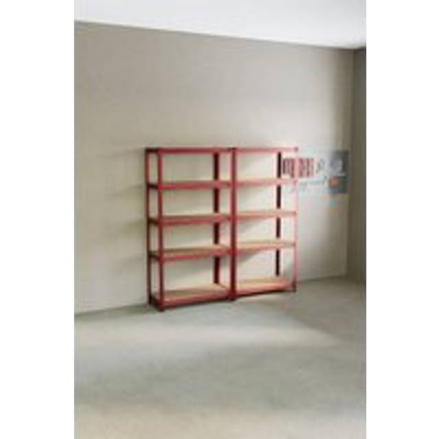 Home Vida 5 Tier Garage Shelf Large Heavy Duty - Set of 2,3,4 - Red - 3 Pack