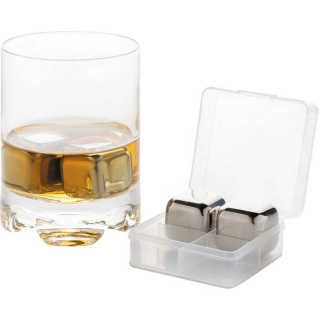 XD Collection Stainless Steel Reusable Ice Cube Tray (Pack of 4)