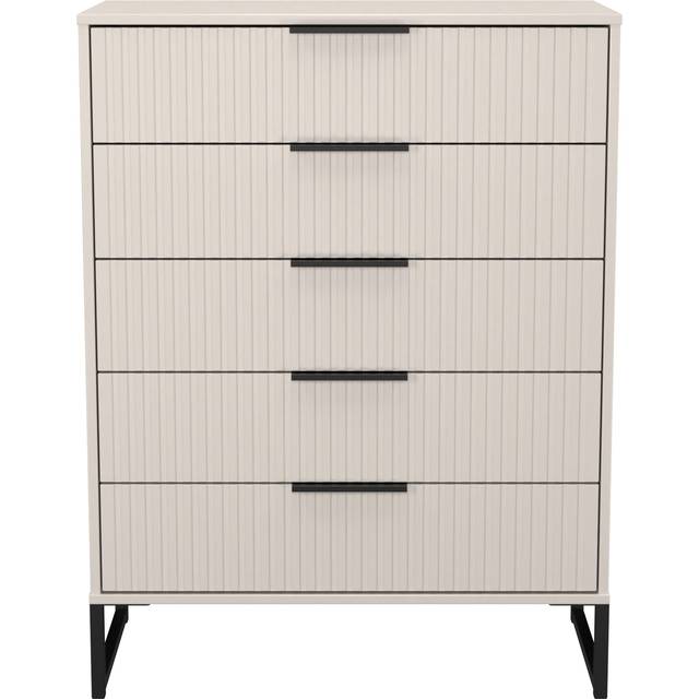 Fluted 5 Drawer Chest in Kashmir Matt - Ready Assembled - Lewis's Home | TJ Hughes