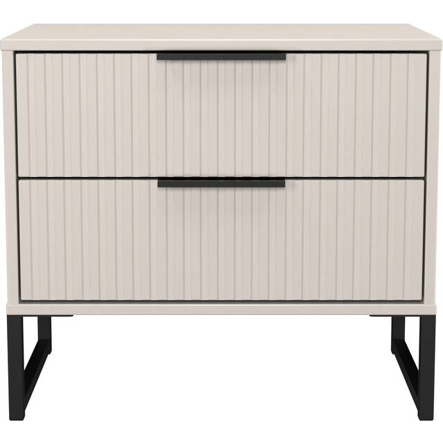 Fluted 2 Drawer Side Table in Kashmir Matt - Ready Assembled - Lewis's Home | TJ Hughes