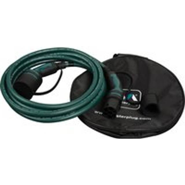 Masterplug 5M 3 Phase Mode 3 Ev Charging Cable Type 2 With Carry Case, Green
