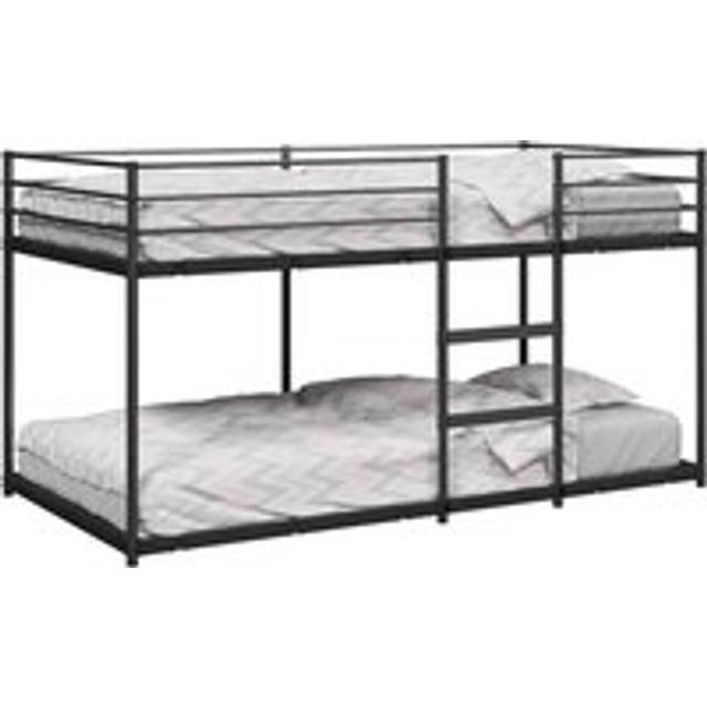 Bunk Bed without Mattress Black 90x190 cm Steel - One Size