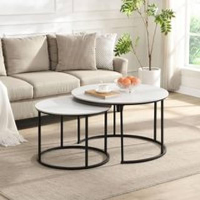 Circa Nesting Tables - Set of 2 - White - One Size