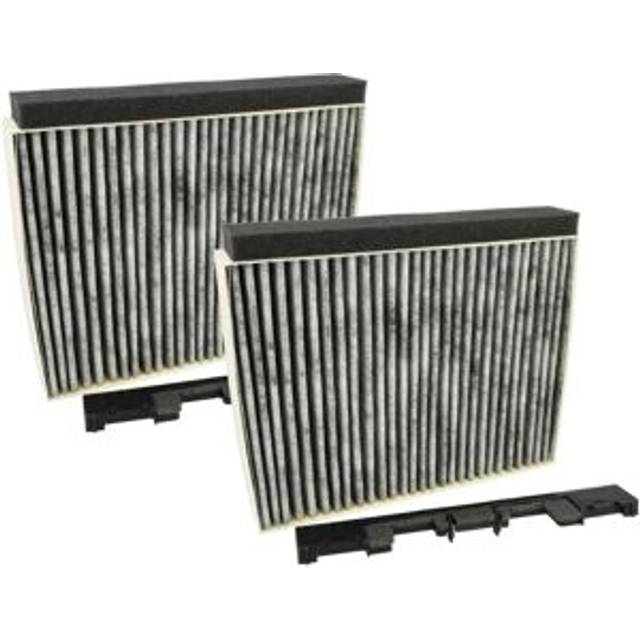 2x Activated Carbon Filter compatible with Neff D64BBCON0, D64GBC0N0B/01, D64BBE1N0, D64BHM1N0B/01 Extractor Hood + Holding Frame - Vhbw