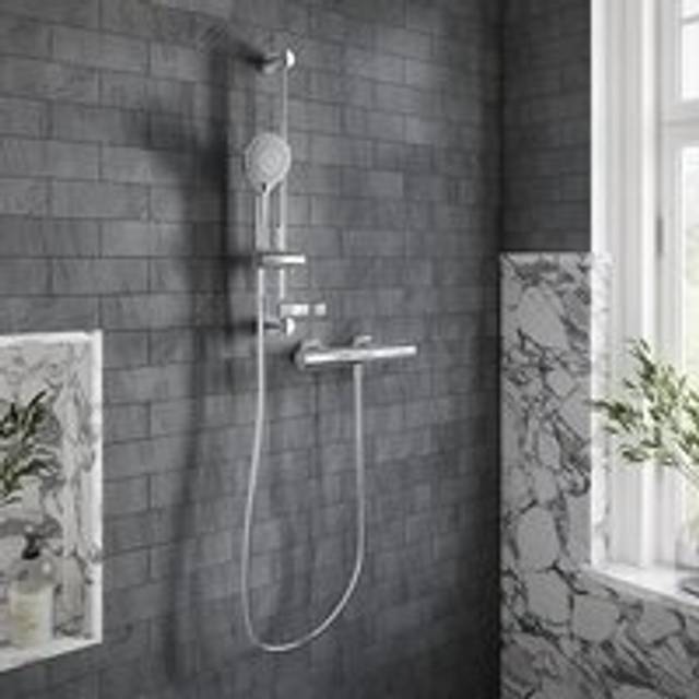 Villeroy & Boch Thermostatic Round Exposed Shower Mixer Set Chrome - Vbsspack7 In Silver - One Size