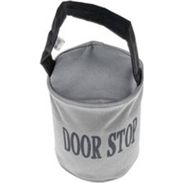 Homescapes Grey and Black Filled Fabric Door Stop with Handle