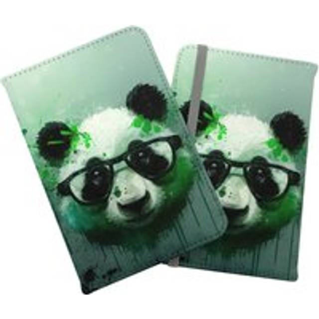 Panda With Glasses, Green Splashart Passport Cover - One Size