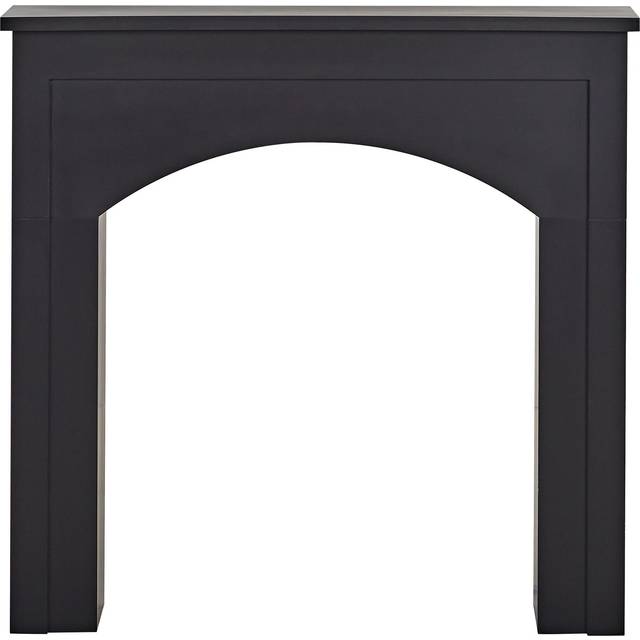 Beliani - Faux Fireplace Mantel Surround mdf Decoration Living Room Black Busselton