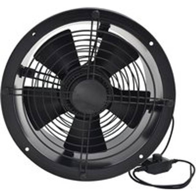 Ventilation Wall-Mounted Exhaust Axial Fan 8-inch - Black - One Size