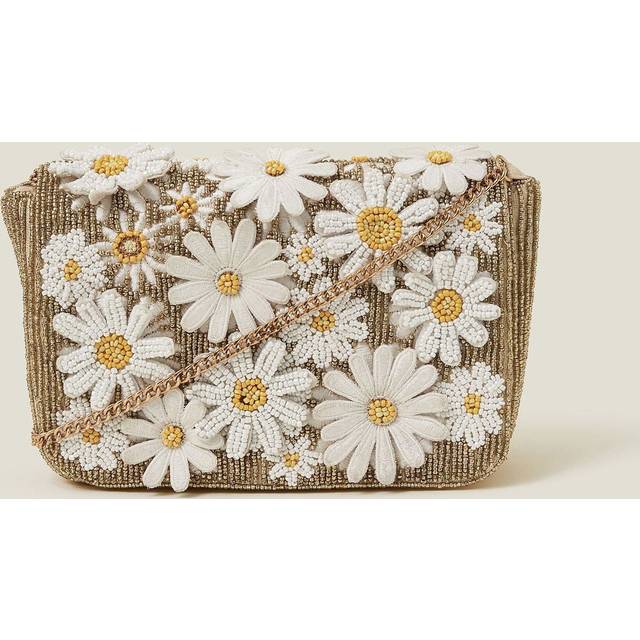 Hand-Beaded 3D Floral Cross-Body Bag - Multi - One Size